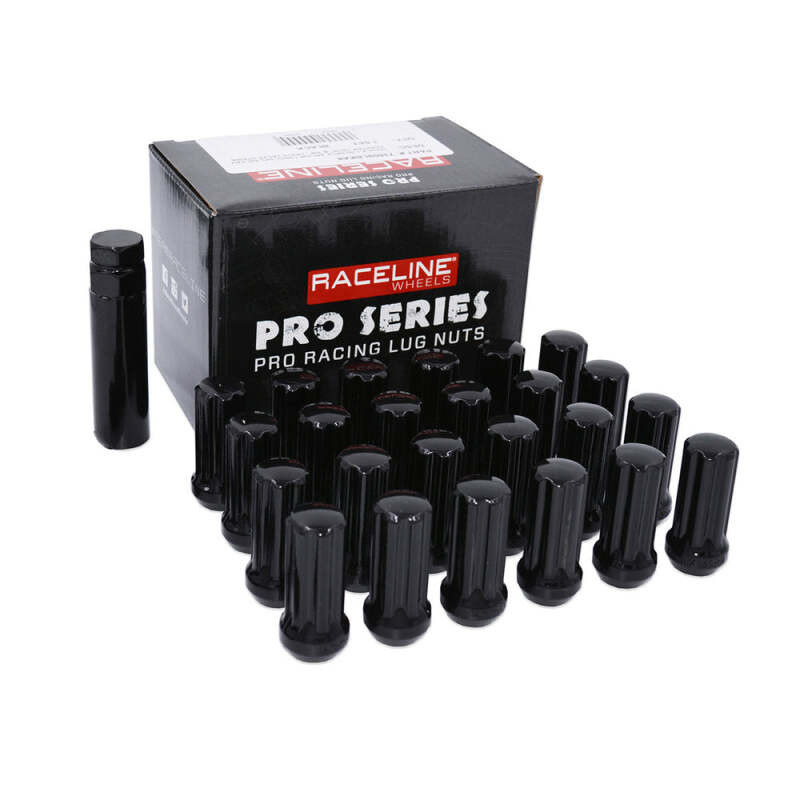 Raceline 14x1.50mm Spline Black Lug Nuts (24 Pack) - L73809DBKA6NV Photo - Primary