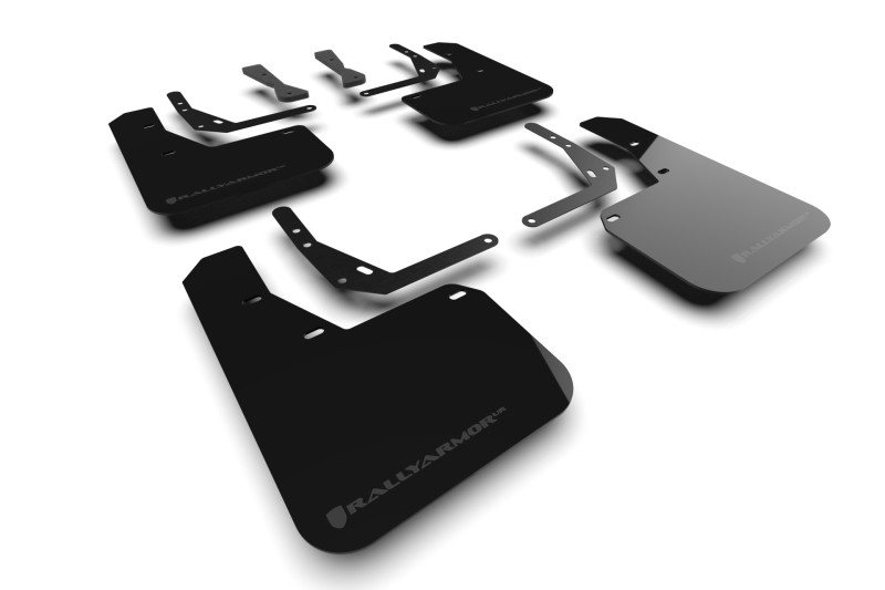 Rally Armor 24-25 Hyundai Kona N Line Black UR Mud Flap w/ Grey Logo - MF103-UR-BLK-GRY