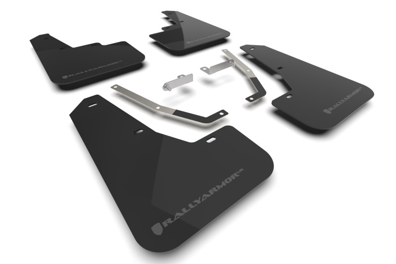 Rally Armor 24-25 Subaru Crosstrek Black UR Mud Flap Grey Logo - MF106-UR-BLK-GRY