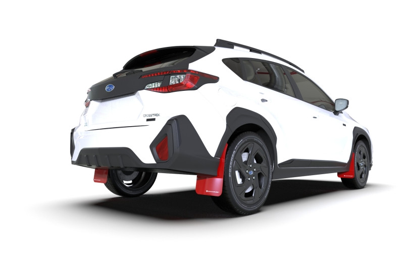 Rally Armor 24-25 Subaru Crosstrek Red UR Mud Flap White Logo - MF106-UR-RD-WH