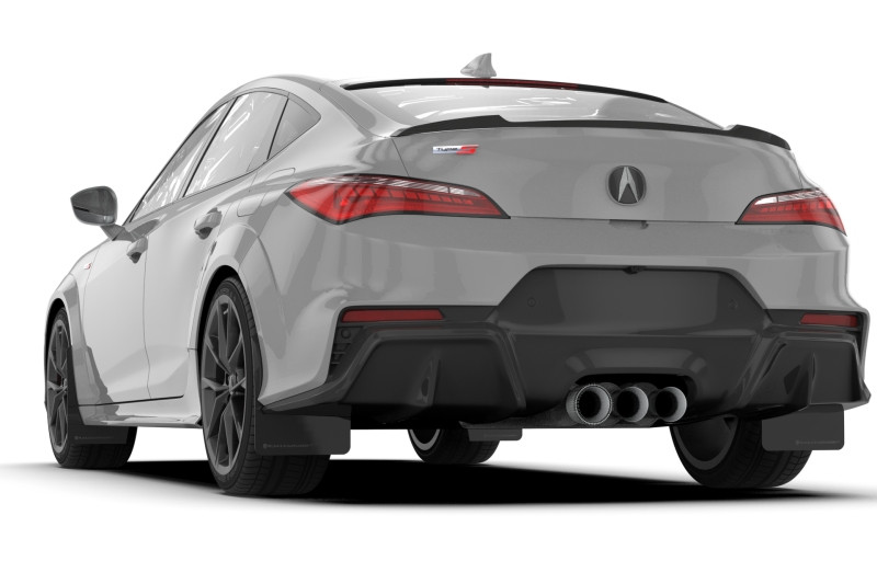 Rally Armor 23-25 Acura Integra A-Spec Black UR Mud Flap W/Dark Grey Logo (No Drill Req) - MF109-UR-BLK-DGRY