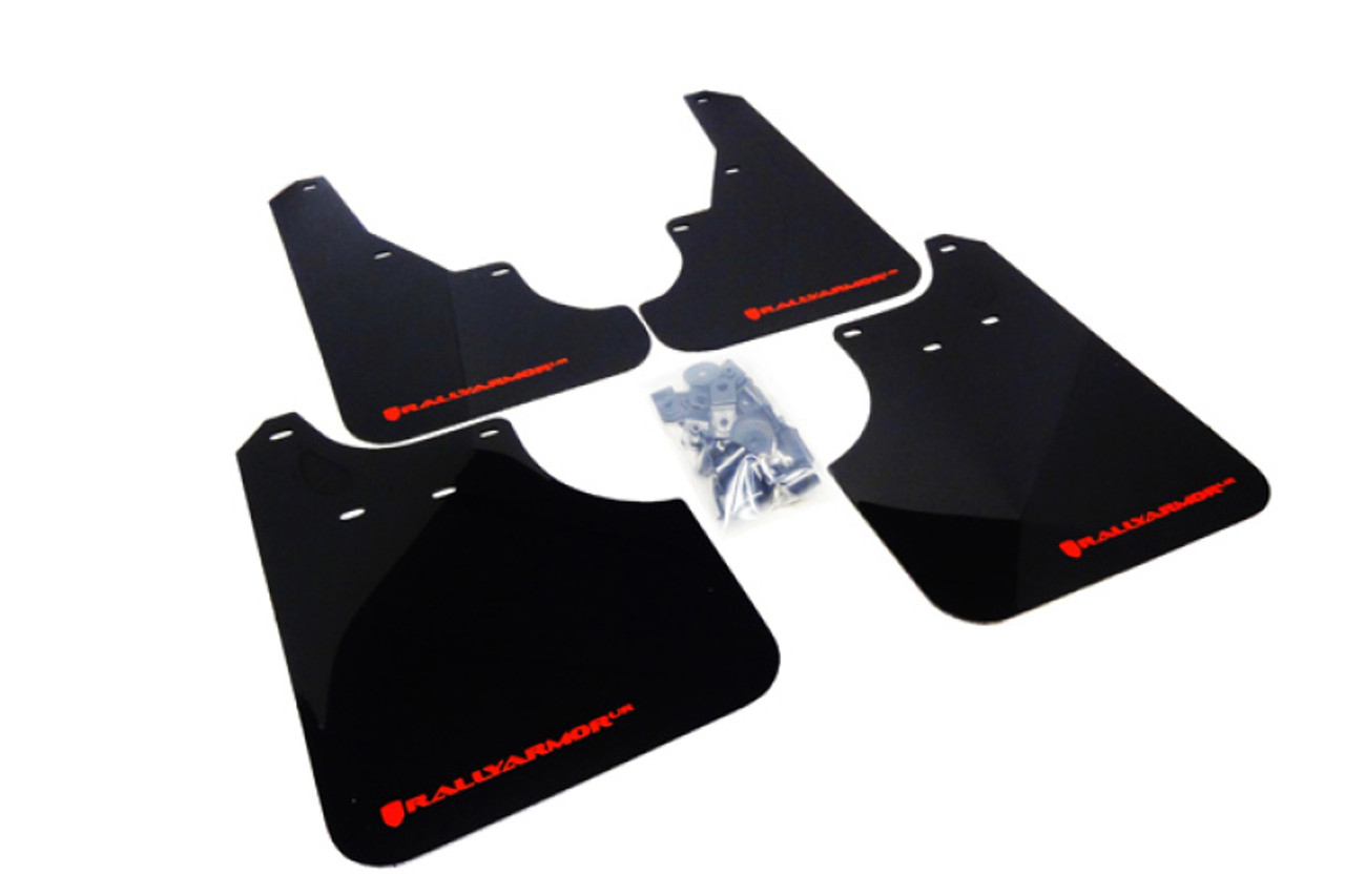 Rally Armor 09-13 Subaru Forester Black UR Mud Flap w/ Red Logo - MF11-UR-BLK/RD