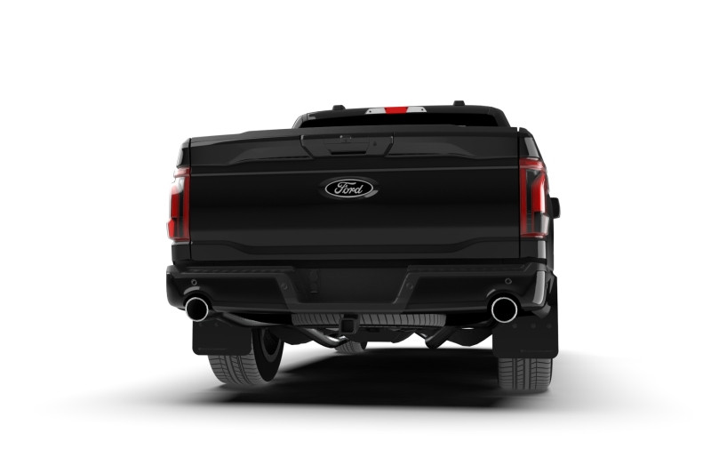 Rally Armor 21-25 Ford F-150 (Excl. Raptor) Black UR Mud Flap w/White Logo - MF115-UR-BLK-WH
