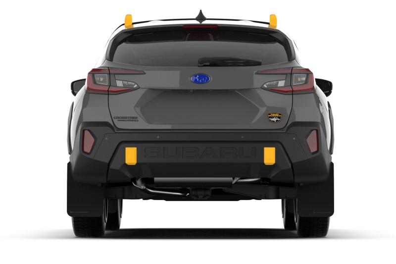 Rally Armor 24-25 Subaru Crosstrek (Wilderness Only) Black UR Mud Flap W/Red Logo - No Drilling Req - MF116-UR-BLK-RD