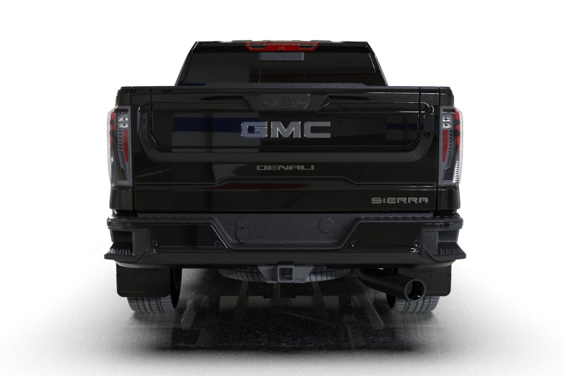 Rally Armor 20-25 GMC Sierra 2500/3500 HD Denali Black Mud Flap w/Metallic Black Logo - MF131-BLK-MBK