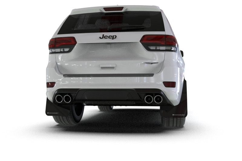 Rally Armor 18-22 Jeep Grand Cherokee SRT Trackhawk Black UR Mud Flap - Red Logo - MF134-UR-BLK-RD