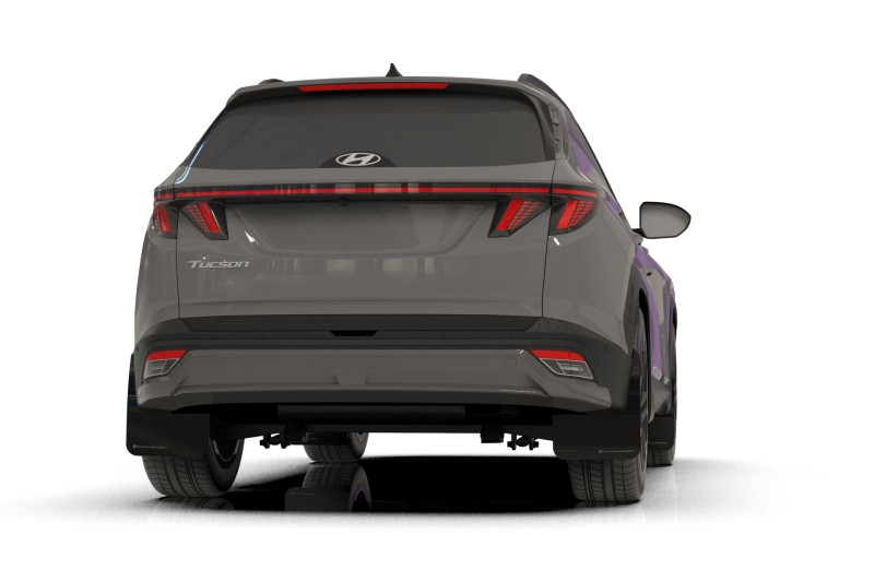 Rally Armor 2025+ Hyundai Tucson (Excl. ICE & XRT) Black UR Mud Flap w/ Dark Grey Logo - MF135-UR-BLK-DGRY