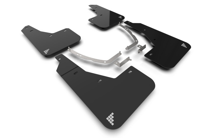 Rally Armor 2025 Hyundai Ioniq 5 PE Black UR Mud Flap w/Silver Battery Logo - MF137-BAT-BLK-SIL