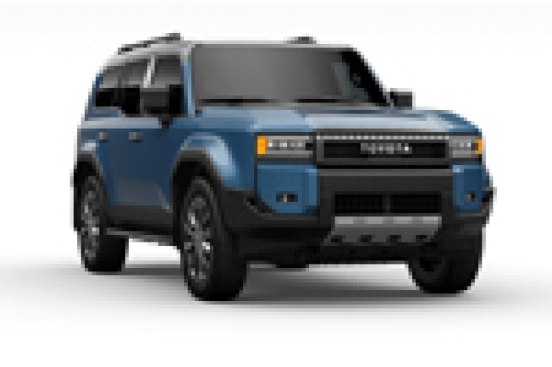 Rally Armor 22-25 Toyota Land Cruiser Black UR Mud Flap Light Blue Logo - MF138-UR-BLK-LBL