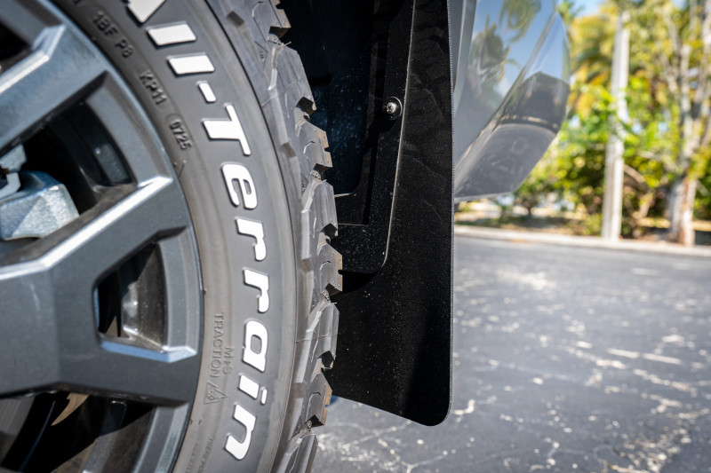 Rally Armor 2025+ Toyota 4Runner Black UR Mud Flap w/ White Logo - MF148-UR-BLK-WH