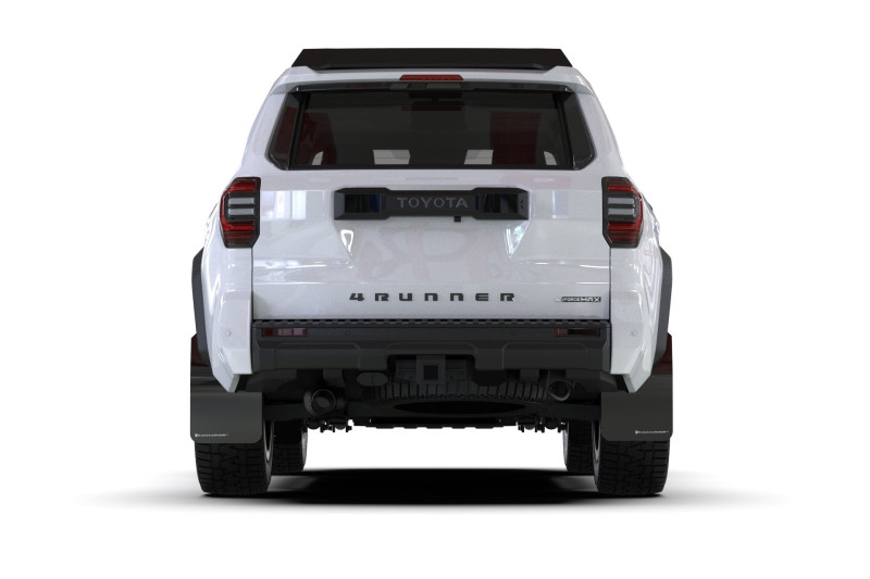 Rally Armor 2025+ Toyota 4Runner Black UR Mud Flap w/ White Logo - MF148-UR-BLK-WH