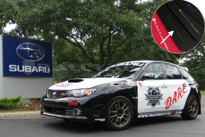 Rally Armor 08-11 Subaru STI (Hatch Only) / 11-14 WRX (Hatch Only) Black UR Mud Flap w/Grey Logo - MF15-UR-BLK/GRY