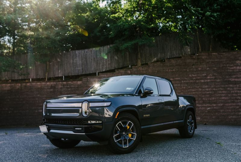 Rally Armor 22-25 Rivian R1T Black UR Mud Flap w/Red Logo - MF18-UR-BLK/RD