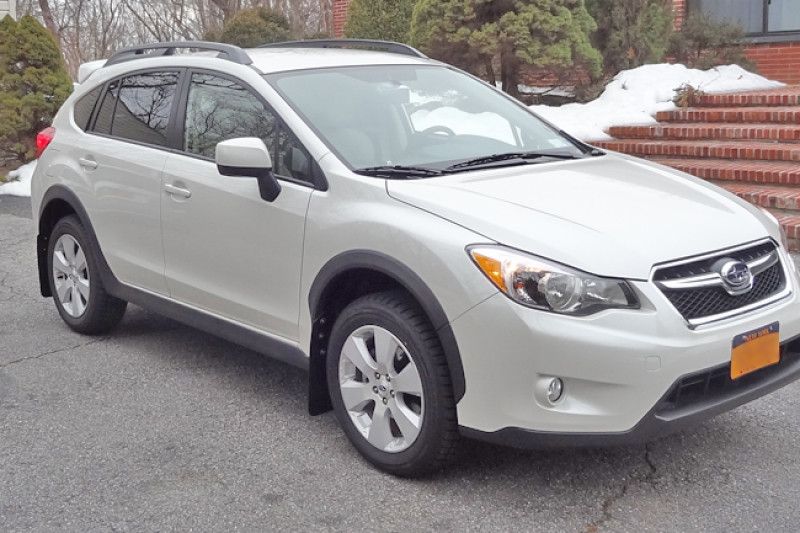 Rally Armor 13-17 Subaru Crosstrek XV Red Mud Flap w/White Logo - MF26-UR-RD/WH