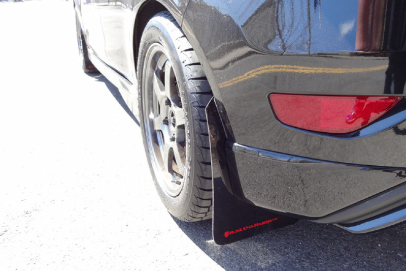 Rally Armor 13-19 Ford Fiesta ST Red UR Mud Flap w/White Logo - MF29-UR-RD/WH