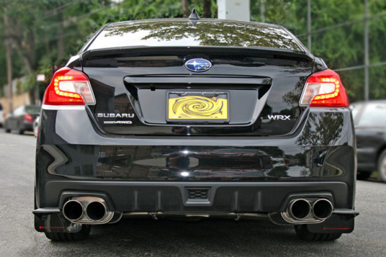Rally Armor 15-21 Subaru WRX/STI Black UR Mud Flap w/Red Logo - MF32-UR-BLK/RD
