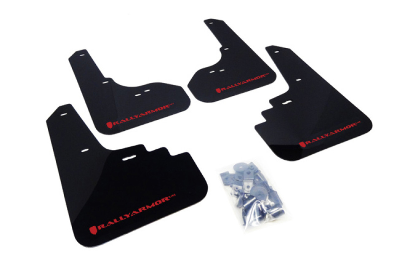Rally Armor 05-09 Subaru Legacy / Outback Black UR Mud Flap w/Red Logo - MF4-UR-BLK/RD