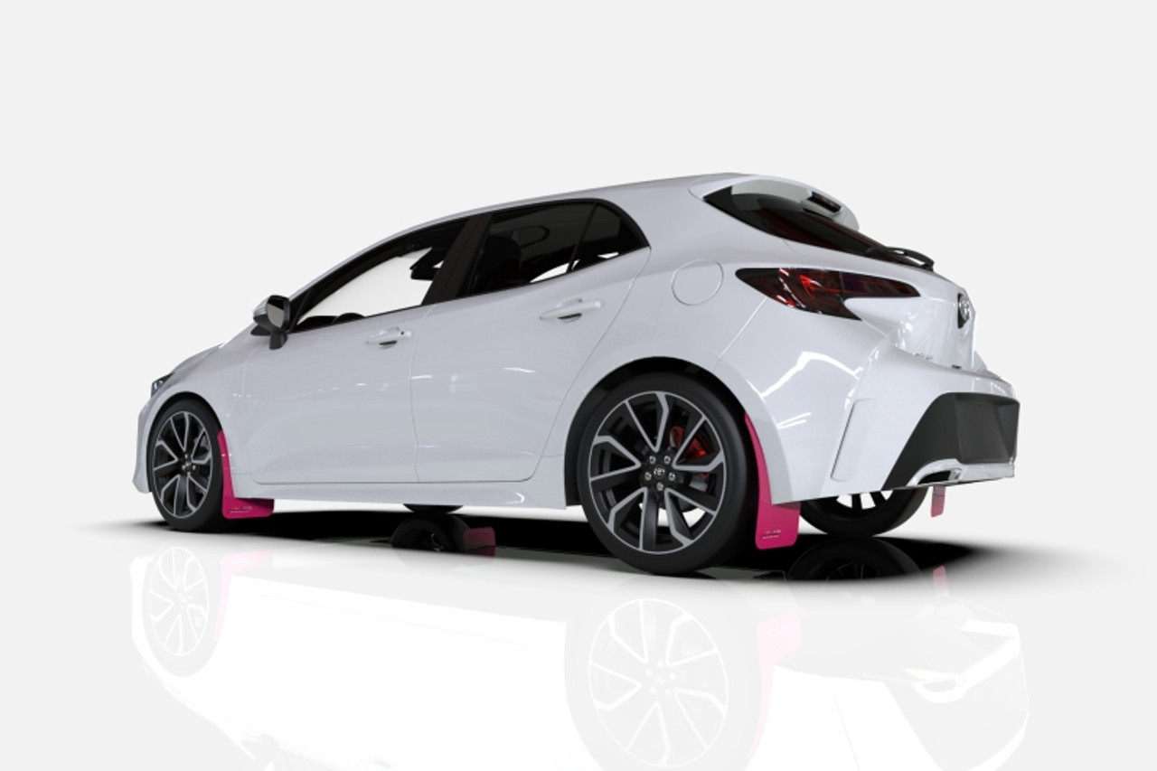 Rally Armor 18-23 Subaru Crosstrek Pink Mud Flap BCE Logo - MF46-BCE22-PK/BLK