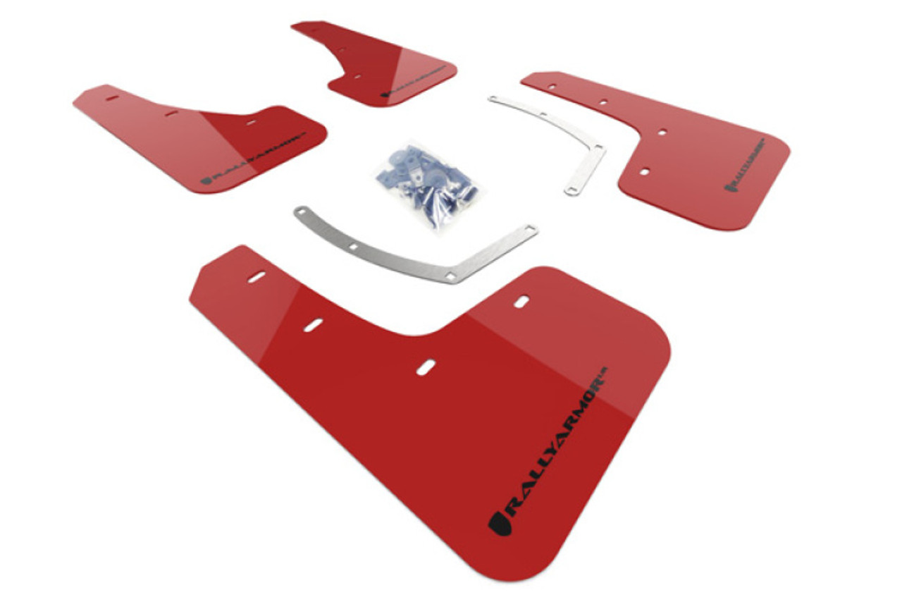 Rally Armor 18-25 Subaru Ascent Red UR Mud Flap w/Black Logo - MF49-UR-RD/BLK