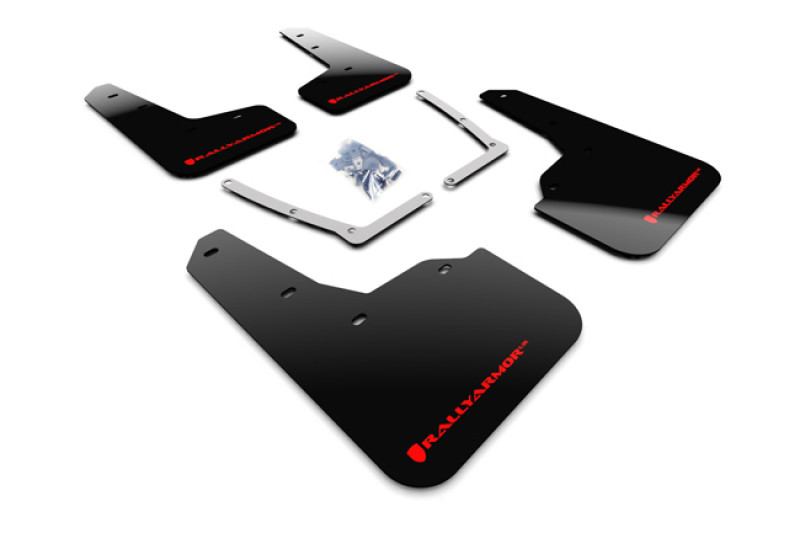 Rally Armor 16-21 Honda Civic Si Black UR Mud Flap w/Red Logo - MF50-UR-BLK/RD