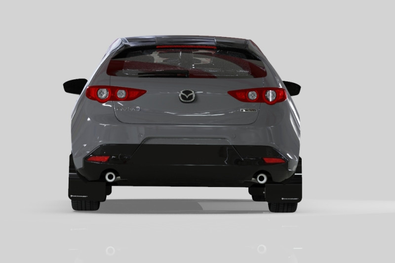 Rally Armor 19-25 Mazda3 Hatchback Black UR Mud Flap w/Dark Grey Logo - MF61-UR-BLK/DGRY