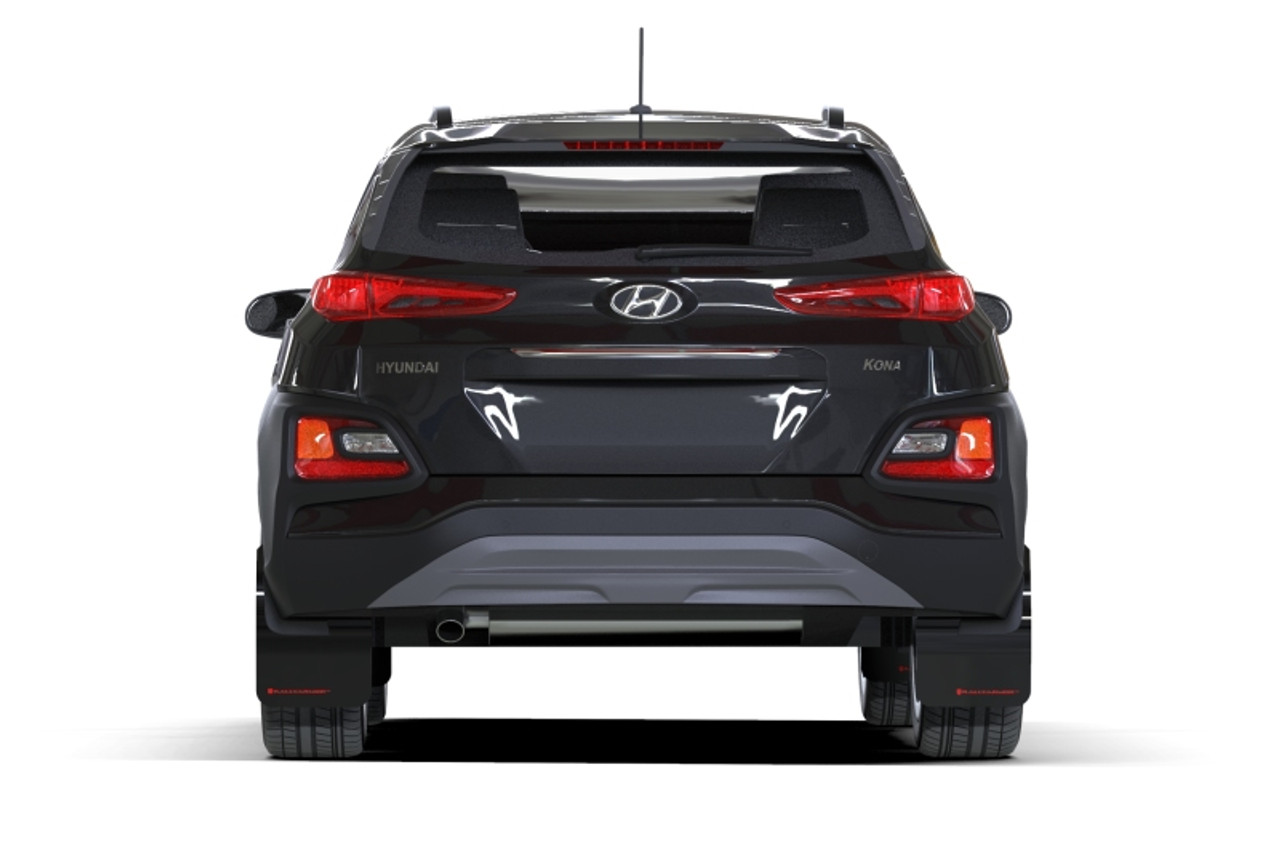 Rally Armor 18-23 Hyundai Kona Black UR Mud Flap Silver Logo - MF63-UR-BLK/SIL