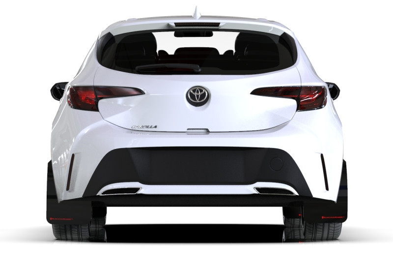 Rally Armor 18-25 Toyota Corolla Hatchback White UR Mud Flap Red Logo - MF67-UR-WH/RD
