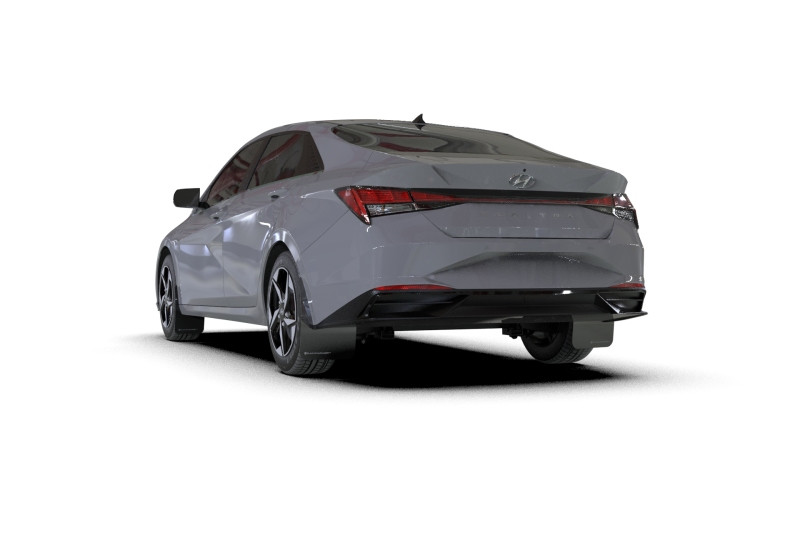 Rally Armor 21-23 Hyundai Elantra Black UR Mud Flap w/Grey Logo - MF69-UR-BLK-GRY