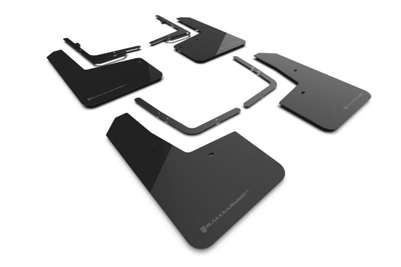 Rally Armor 21-25 Ford F-150 Raptor Gen 3 Black UR Mud Flap w/Dark Grey Logo - MF73-UR-BLK-DGRY