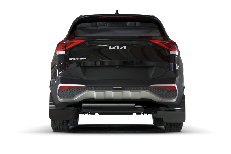 Rally Armor 23-25 Kia Sportage Black UR Mud Flap w/ Metallic Black Logo - MF81-UR-BLK-MBK