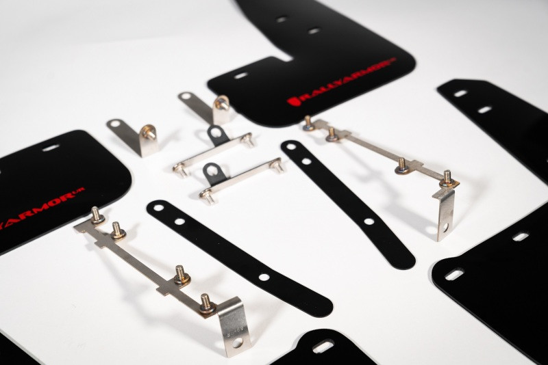 Rally Armor 23-25 Toyota GR Corolla Black UR Mud Flap w/Red Logo - MF89-UR-BLK-RD