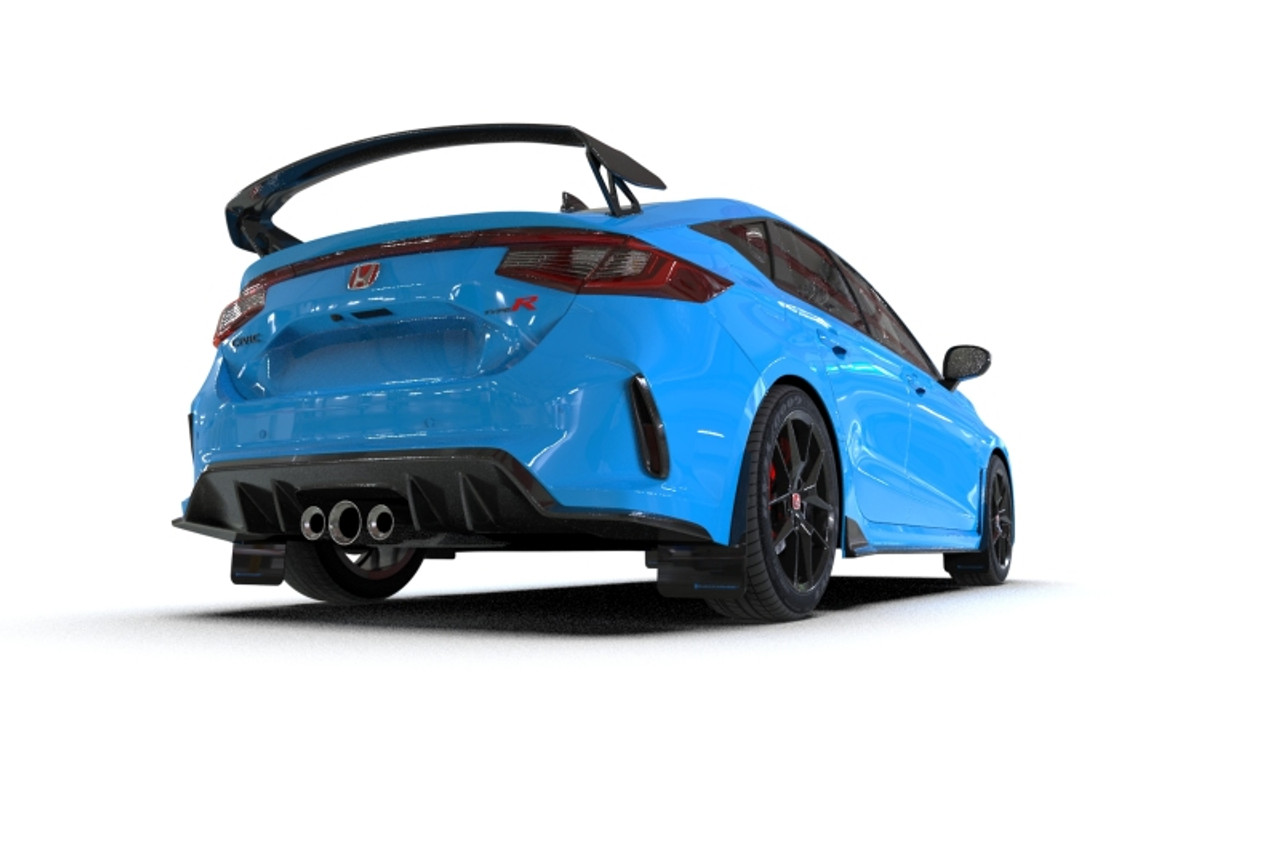 Rally Armor 23-25 Honda Civic Type R Black Mud Flap Red Logo - MF97-UR-BLK-RD