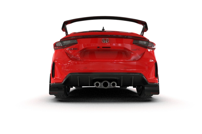 Rally Armor 23-25 Honda Civic Type R Red Mud Flap Black Logo - MF97-UR-RD-BLK