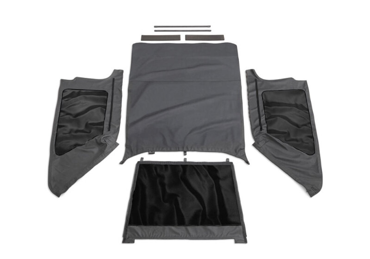 Rampage 2004-2006 Jeep Wrangler(TJ) LJ Unlimited Frameless Soft Top Kit - Black Diamond - 109635