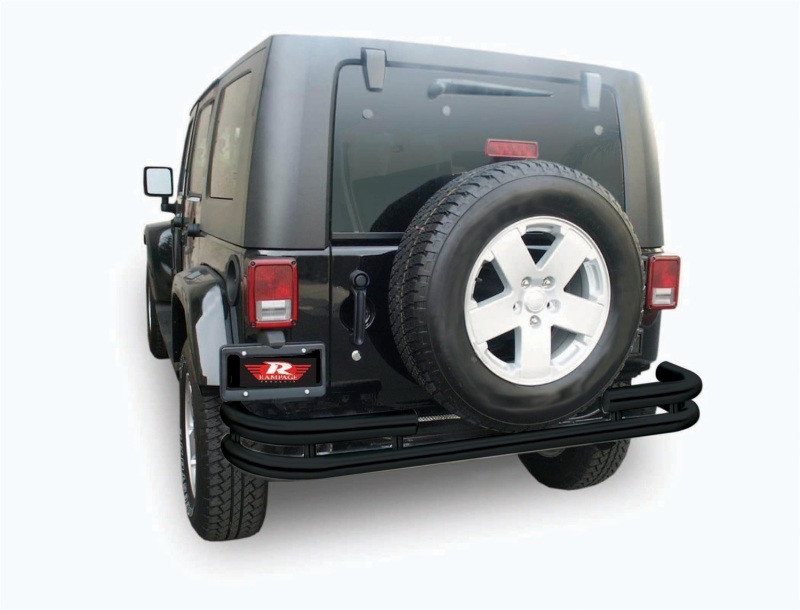 Rampage 2007-2018 Jeep Wrangler(JK) Double Tube Rear Bumper - Black - 88648
