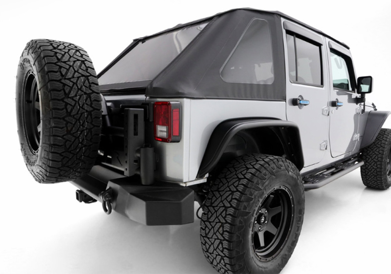 Rampage 07-18 Jeep Wrangler JK Unlimited TrailCrawler Rock Slider & Rocker Guard - Black - 88737