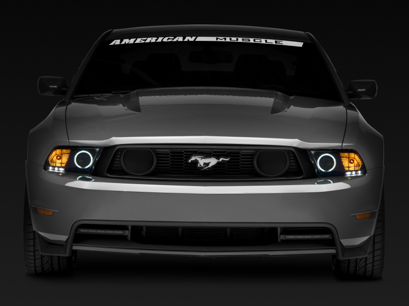 Raxiom 10-12 Ford Mustang w/ Headlights CCFL Halo Projector Headlights- Black Housing (Clear Lens) - 101685