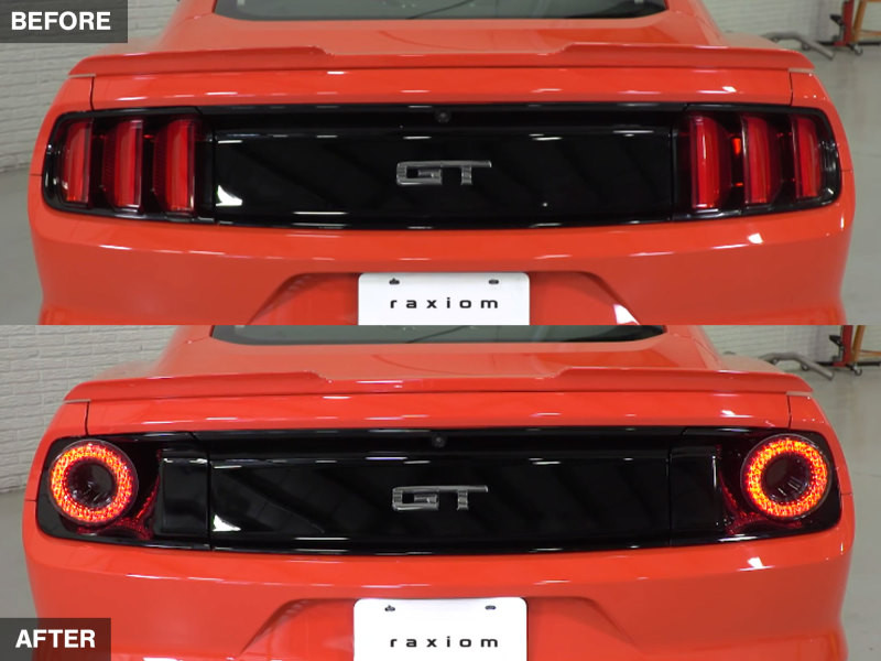 Raxiom 15-22 Ford Mustang Halo LED Tail Lights - Gloss Black Housing (Smoked Lens) - 393827
