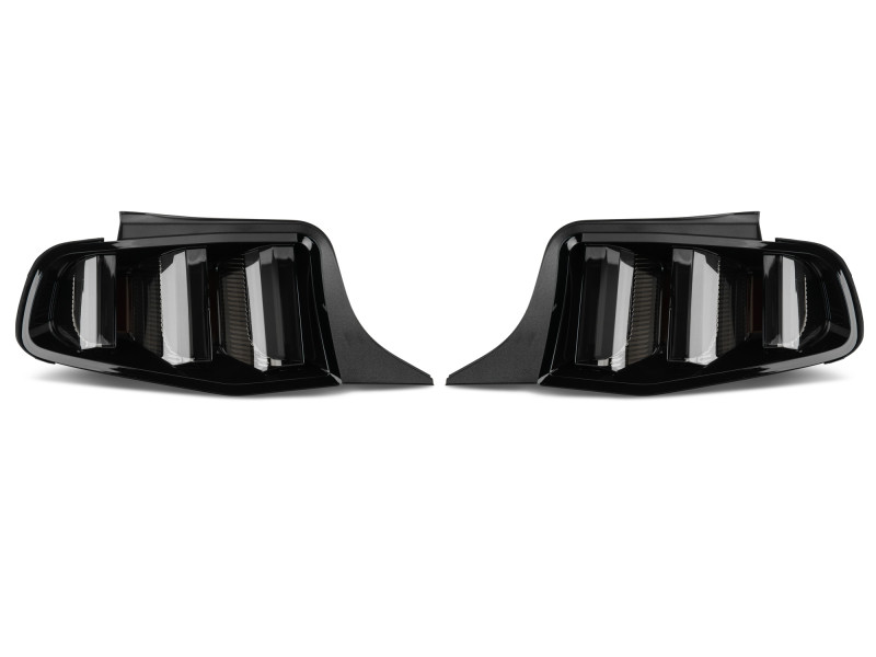 Raxiom 10-12 Ford Mustang Vector V2 LED Tail Lights - Gloss Black Housing (Clear Lens) - 405839