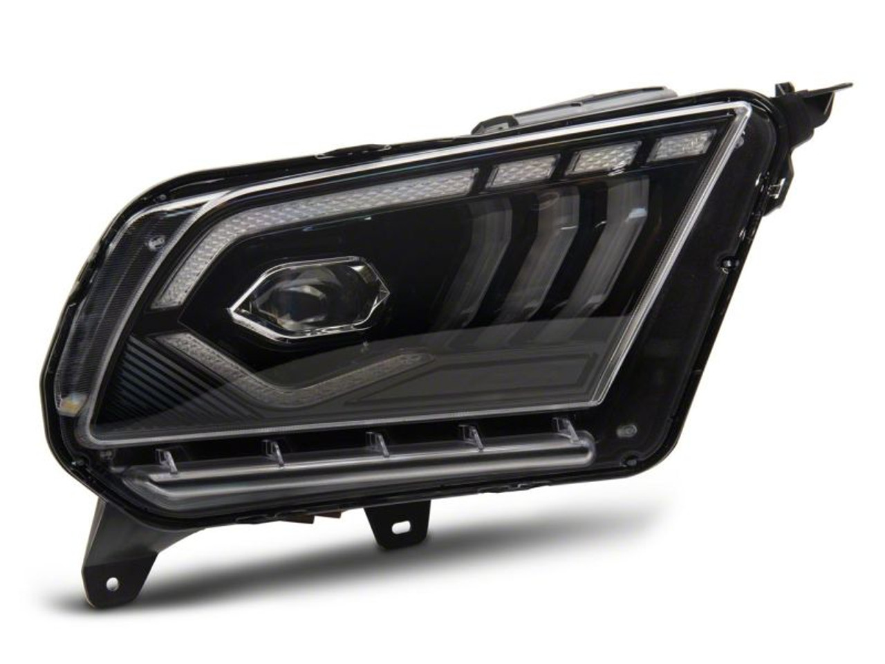Raxiom 10-12 Ford Mustang w/ Factory Halogen LED Projector Headlights- Blk Housing (Clear Lens) - 422461