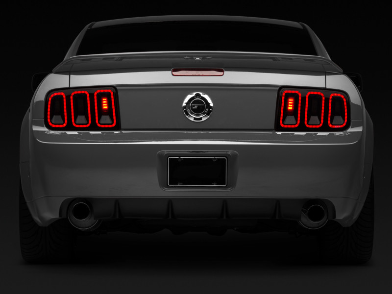 Raxiom 05-09 Ford Mustang Gen5 Tail Lights- Black Housing (Smoked Lens) - 49169
