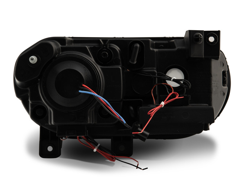 Raxiom 08-14 Dodge Challenger Dual LED Halo Projector Headlights- Black Housing (Clear Lens) - CH3684