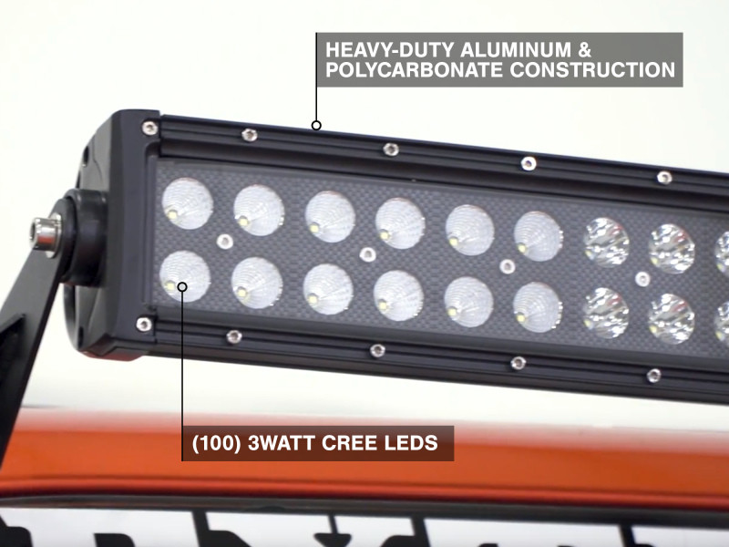 Raxiom 07-18 Jeep Wrangler JK 50-Inch Straight Dual Row LED Light Bar Flood/Spot Combo Beam - J106721
