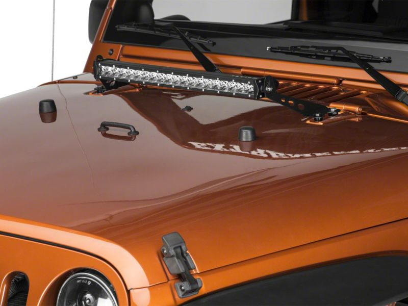 Raxiom 07-18 Jeep Wrangler JK 24-In Light Bar Hood Mounting Brackets - J106738