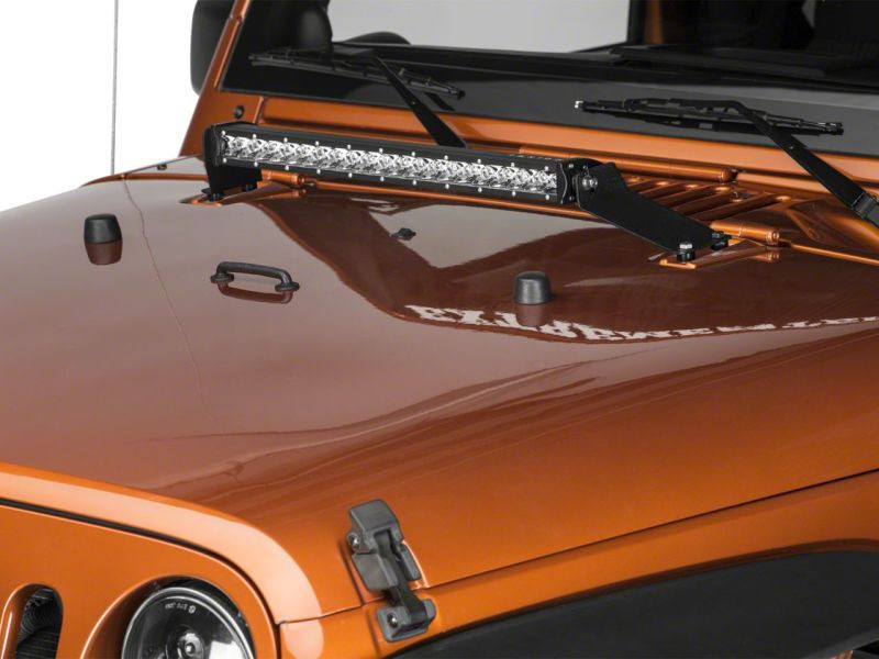 Raxiom 07-18 Jeep Wrangler JK 20-In Light Bar Hood Mounting Brackets - J106742