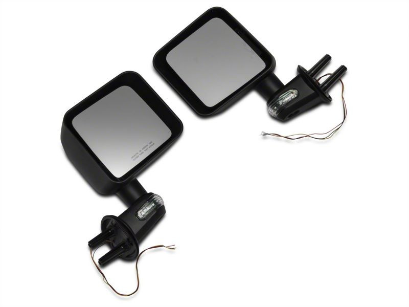 Raxiom 07-18 Jeep Wrangler JK Side Mirrors w/ LED Signal Indicators- Blk - J106890