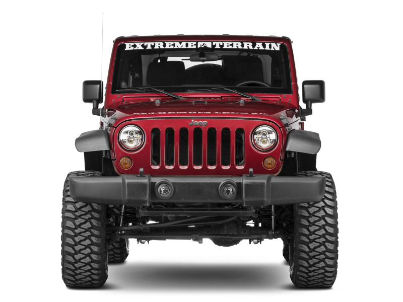 Raxiom 97-18 Jeep Wrangler TJ/JK Axial Series LED Daymaker Headlights- Chrome Housing (Clear Lens) - J108043