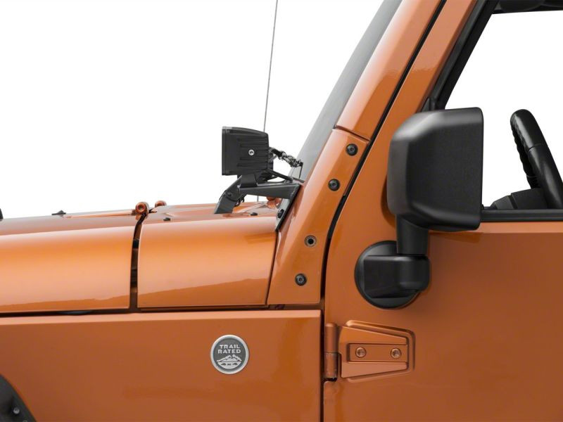 Raxiom 07-18 Jeep Wrangler JK Axial Series Windshield Pillar Mounted Light Brackets - J109492
