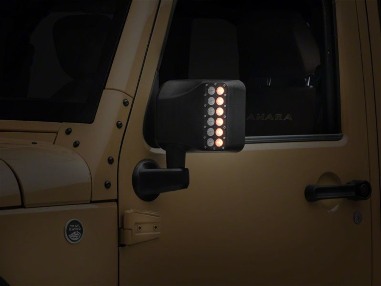 Raxiom 07-18 Jeep Wrangler JK Off-Road LED Manual Mirrors w/ Turn Signals - J116869