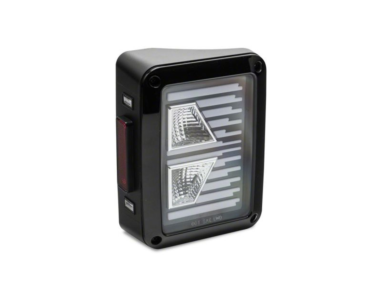 Raxiom 07-18 Jeep Wrangler JK Axial Series Vision LED Tail Lights- Blk Housing (Clear Lens) - J130809
